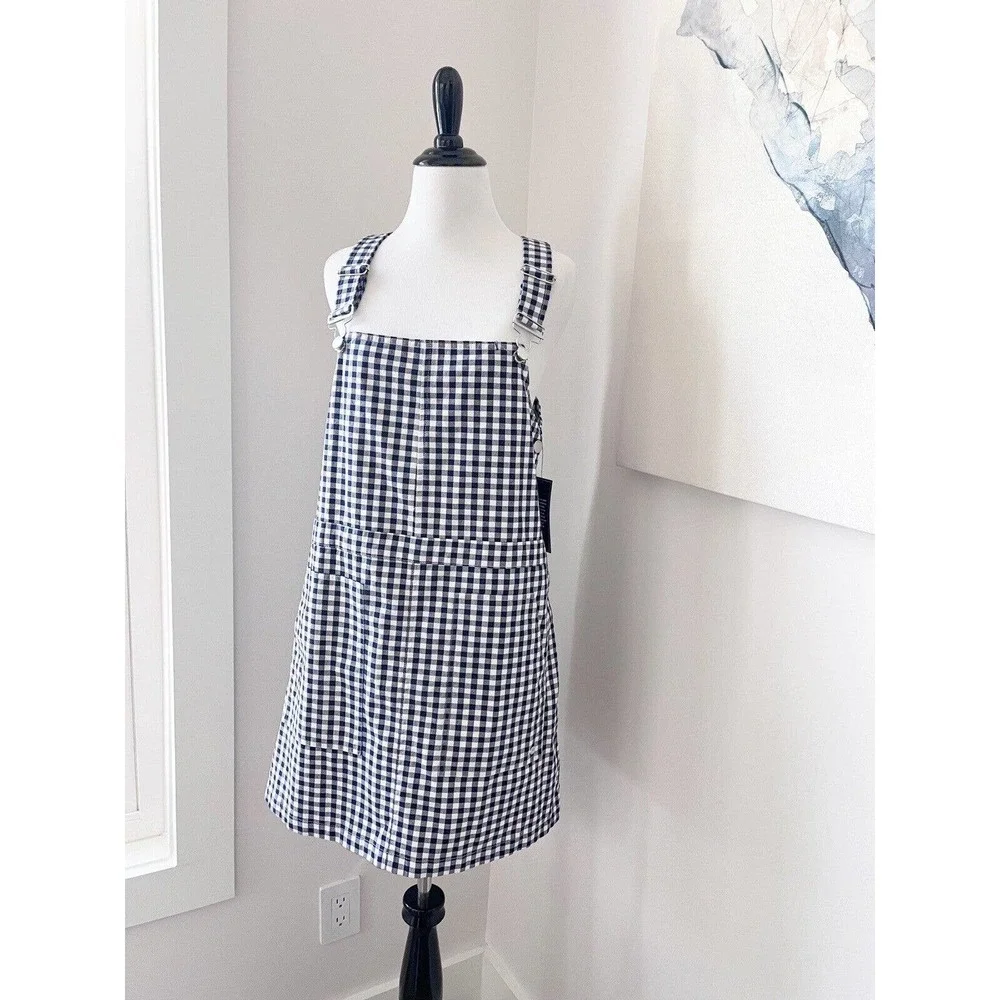VOLCOM Georgia May Jagger Overalls Frochickie Gingham Dress Medium/M/4/6 NEW - Picture 3 of 10